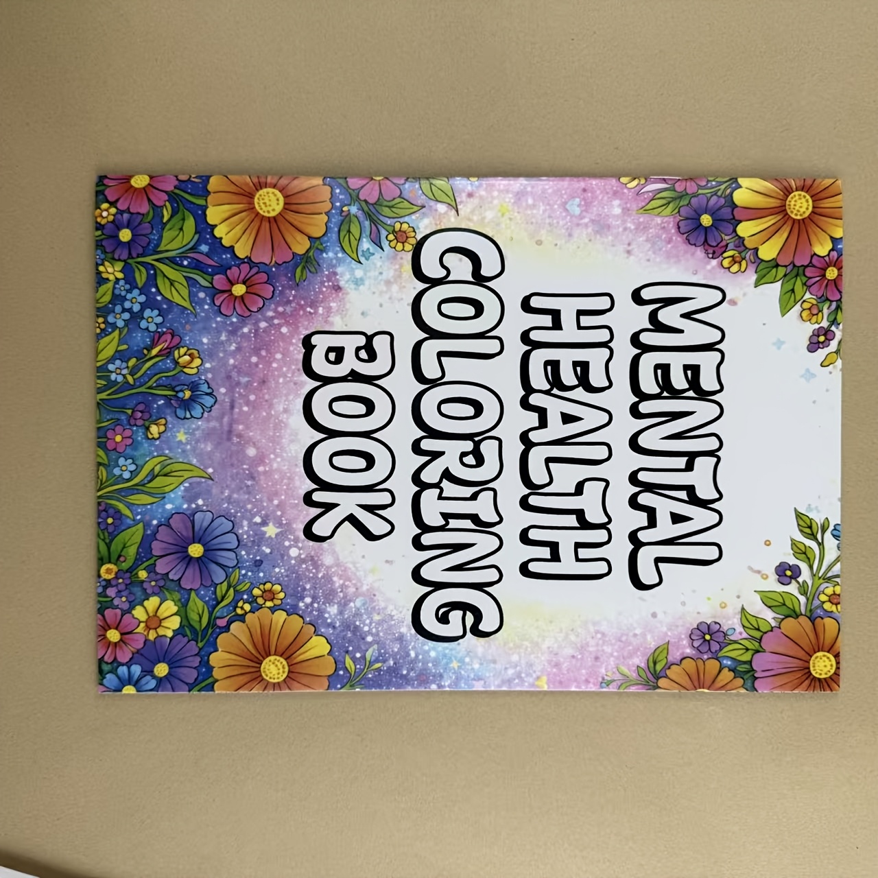 TEMU Floral Mindfulness Art Practice Painting Handbook, 32 Pages, Mental Health Coloring And Drawing Book, Mental Stress, Promotes And Focus, ,