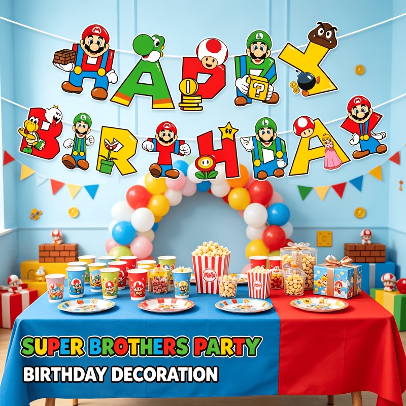 Image of Game Peripherals, Party Banners, Colorful Cartoon Parties, Birthday Parties, Family Gatherings, Class Building, Occasions, Cost-effective Party Banners