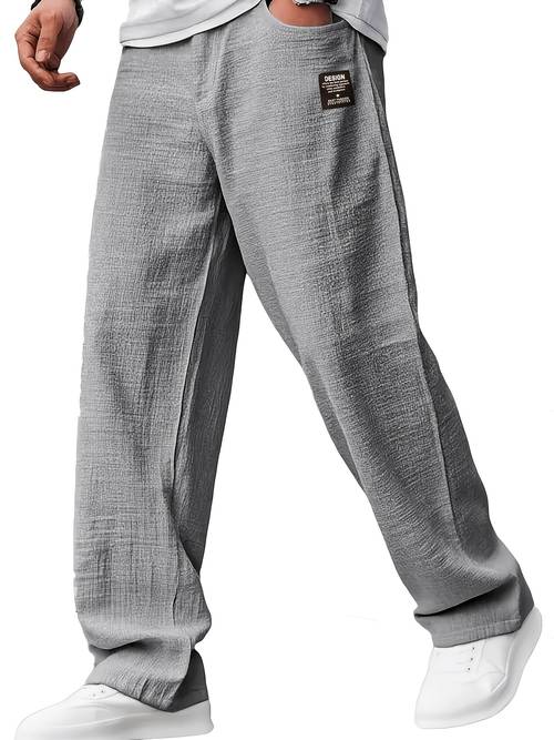 pantalones largos para hombre para exteriores, pantalones casuales sin elasticidad en la cintura con cordón elástico, de rápido, de poliéster , pantalones largos holgados y transpirables, adecuados para uso casual, actividades al aire libre, viajes y de