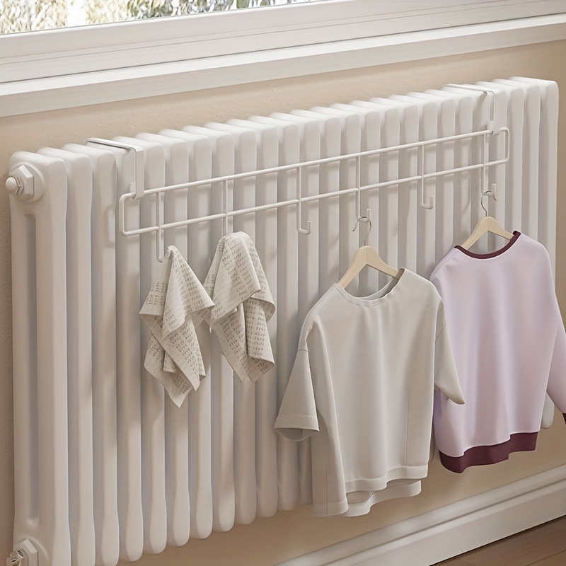 radiator drying racks hooks on household heating pipes storage racks hanging hangers heating for drying clothes shoe racks details 4