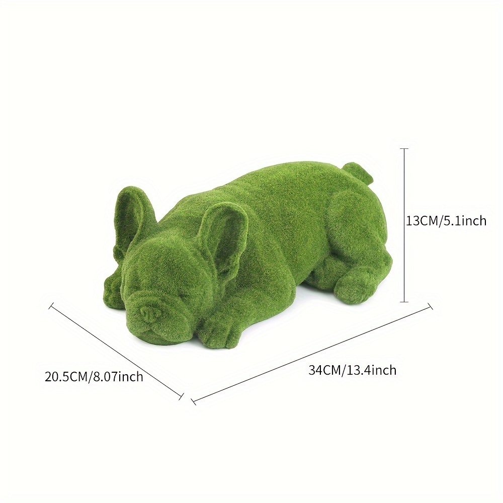 Image of A Flocked Prone Bulldog Art Sculpture Is A Gift For With Lawn Lawn Patio Patio Patio Garden Decorations And Living Room Decorations