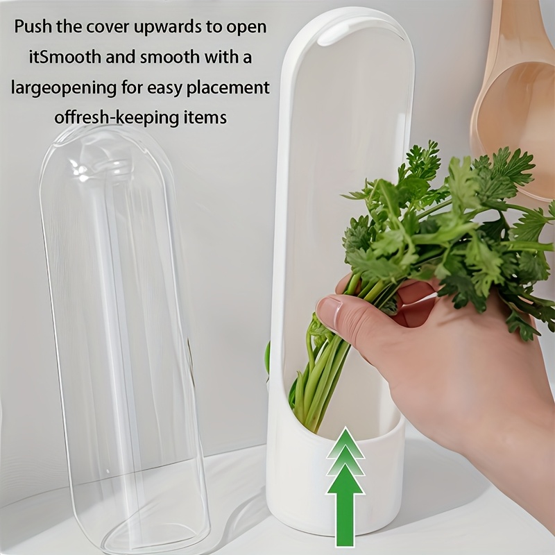 1pc of Herb Preservation Pod, a Container for Keeping Fresh Herbs Like Cilantro in The Fridge, Maintaining The Freshness of Herbs for 2-3 Weeks. Ideal for Home Kitchen Fridge Additions, Storage Boxes, And Organizers