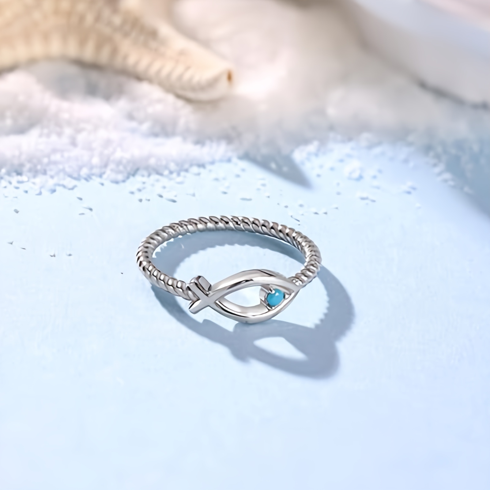 Women's 925 Sterling Silver Fish Ring — Ocean Inspired