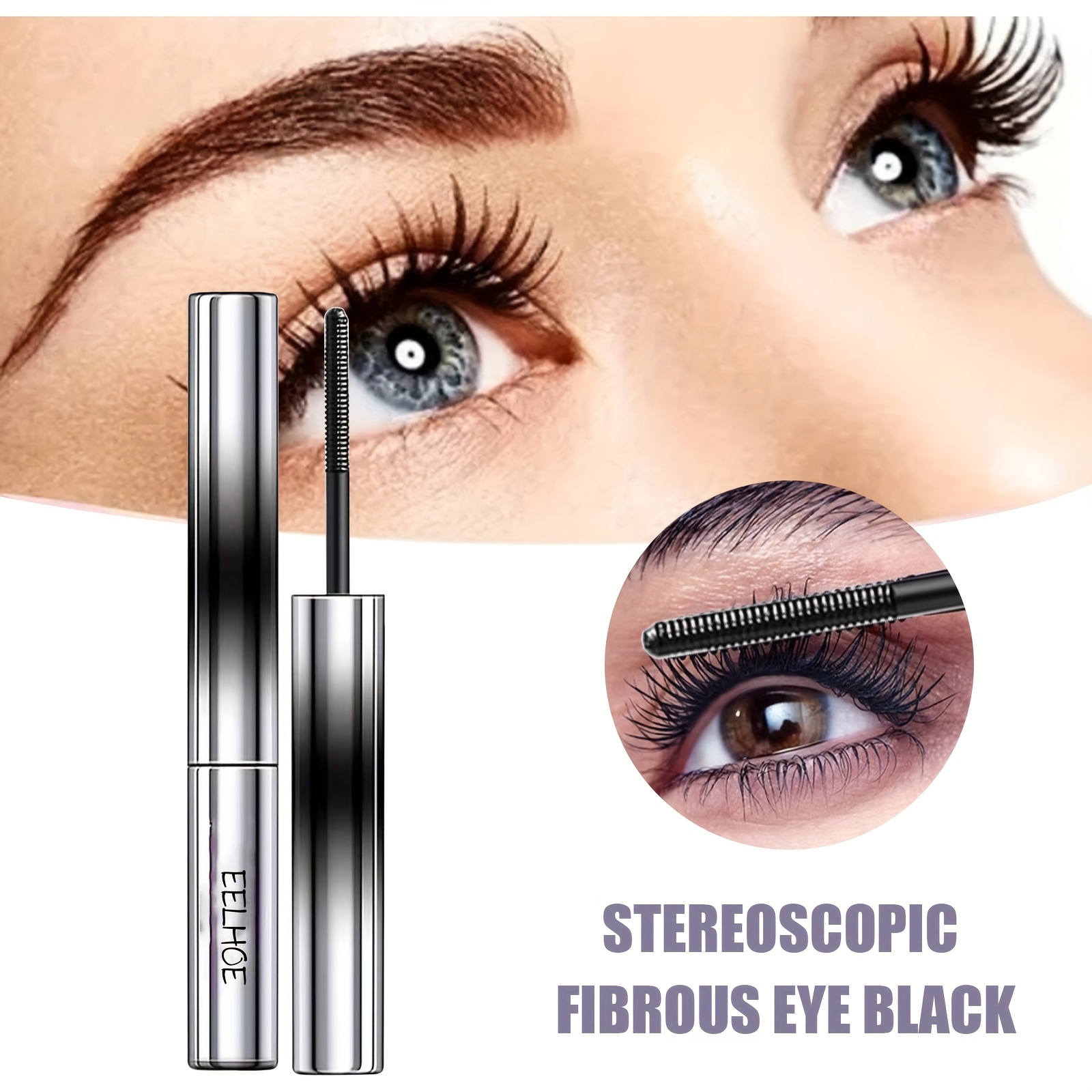 2pcs Sunflower Curling Mascara, Long-Lasting Lengthening & Volumizing, Smudge-Proof, Waterproof, Sweat-Resistant, Plant-Based Squalane Formula for All Skin Types, Black, Gift for Her|Sleek Mascara Tube|Volumizing Mascara