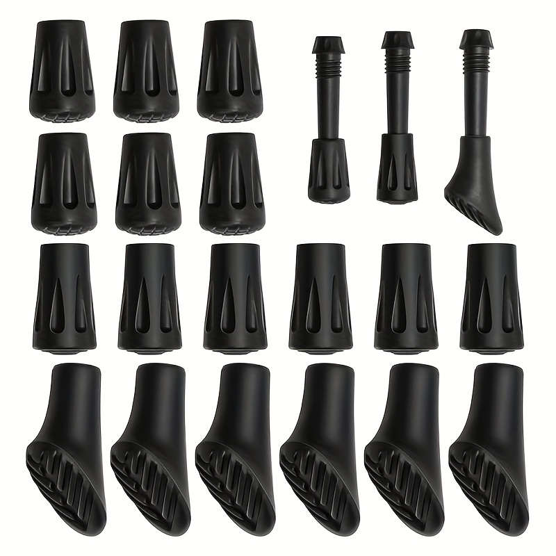 TEMU Pack Of 18 Nordic Walking Poles, Rubber Buffers, Non-slip For All Common Nordic Walking Hiking Poles, Rubber Buffer For Hiking Poles, Asphalt