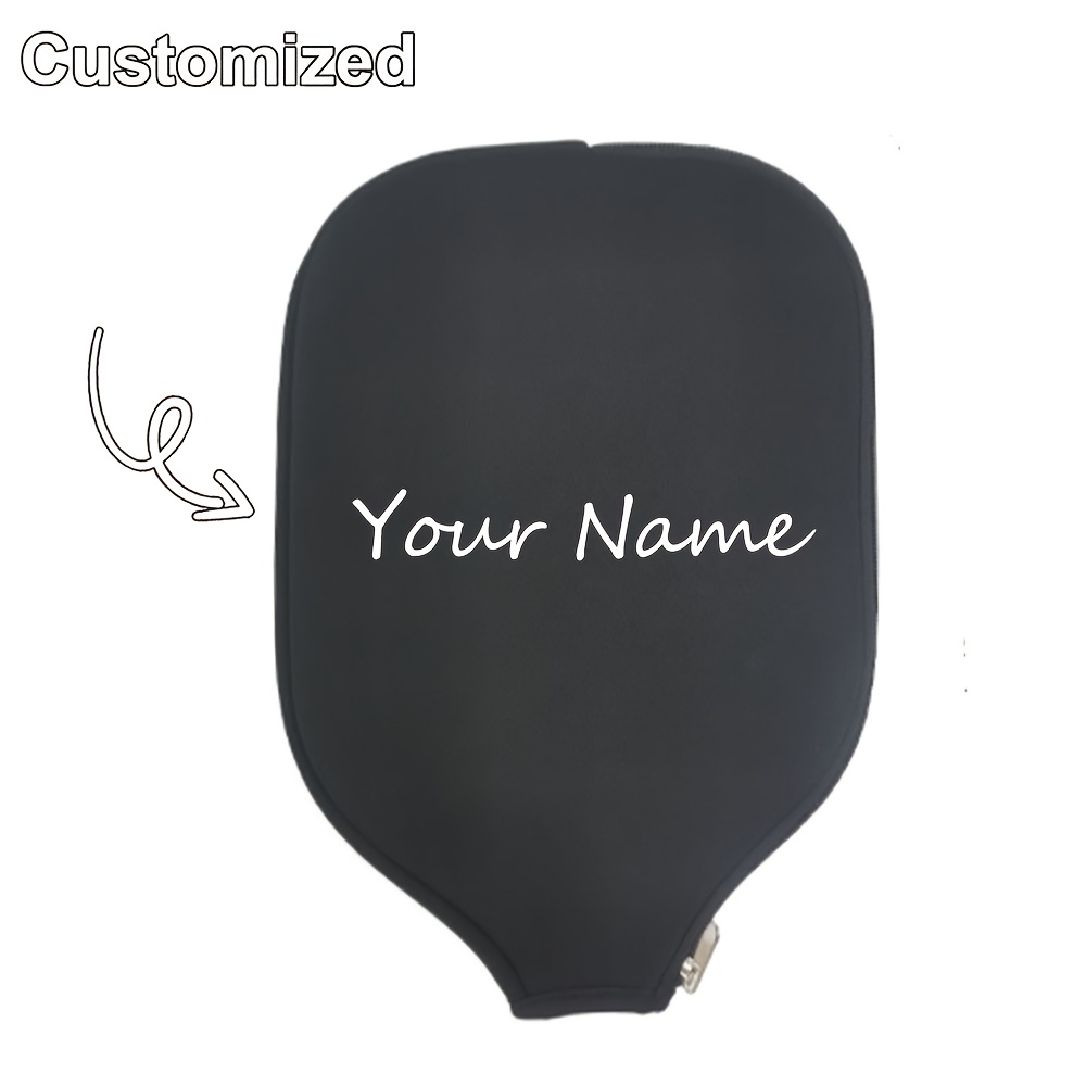 TEMU 1 Étui Personnalisé pour Raquette de Pickleball - Nom/Texte/Logo Personnalisé, Plusieurs Couleurs, Étiquette Définie par Vous, Coque de Durable,