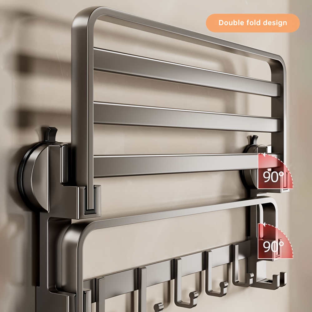 Musurjoy 1pc Space-Saving Shower Rack - Suction Cup Installation No Drilling, Heavy-Duty Bathroom Shelf, Suitable for Shower and Toilet Wall/Tiles, Multifunctional Organizer, Easter Gift, Back-to- Season Choice