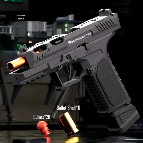 industries sig17 toy pistol with soft plastic handgun for science and education youth toy gun including 1 launcher and 20 semi automatic foam bullet launcher suitable for children aged 14