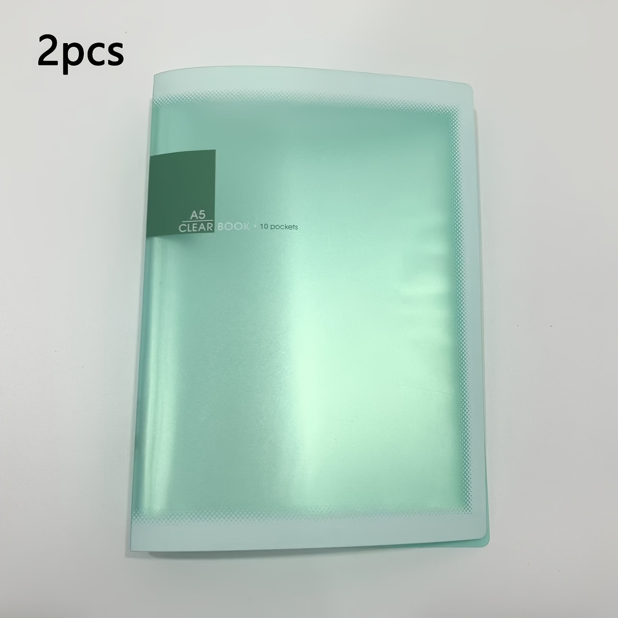 Image of 2pcs A5 Translucent Thickened Inner Page Information Album - Durable Pvc Picture Album With Elastic Closure, Options For Piano Sheets, Test Papers And Storage