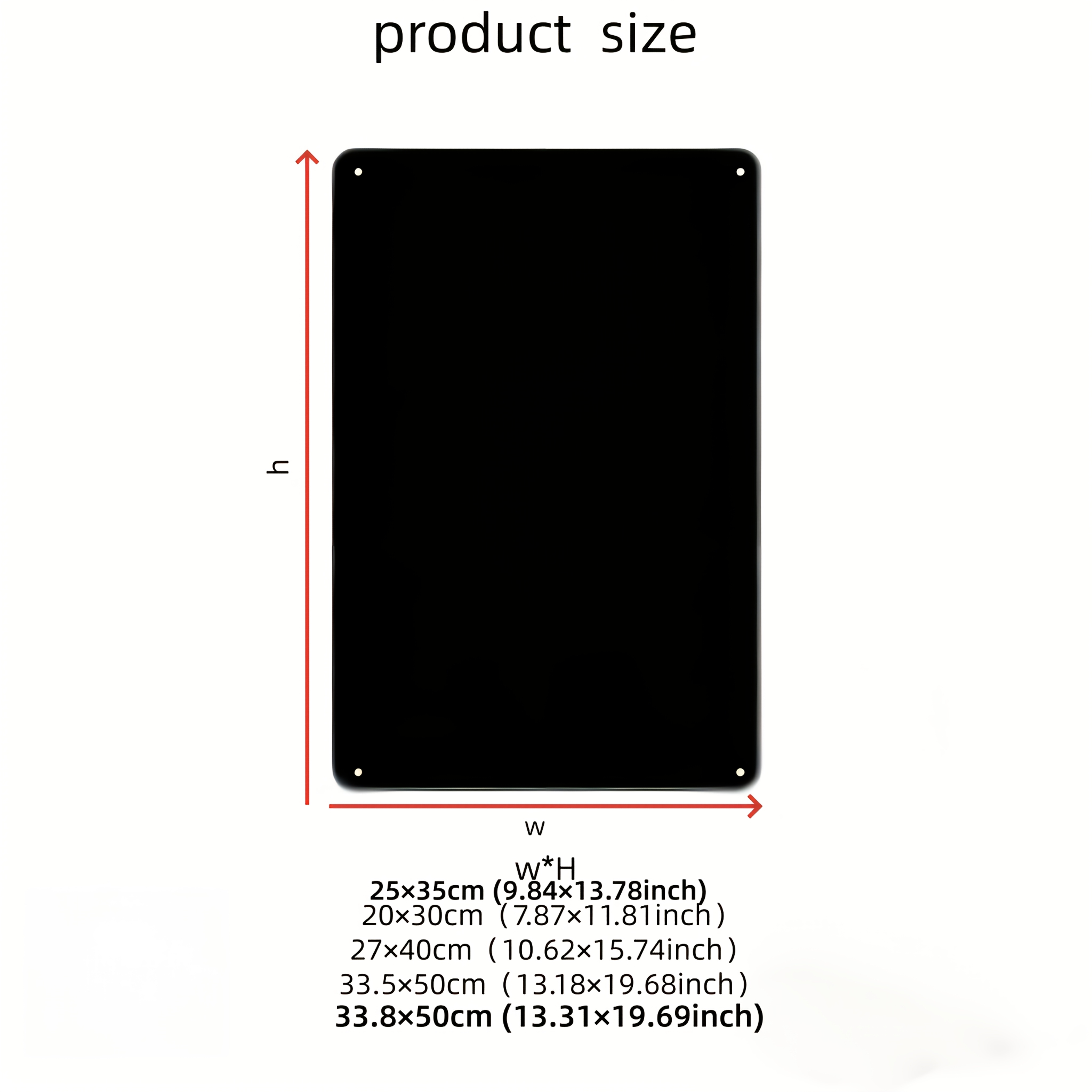 TEMU Metal Blackboard, In 3 Sizes, Reusable Wall-mounted Chalkboard, Suitable For Home/office/kitchen, For Lists, Notes, And Inspirational Quotes