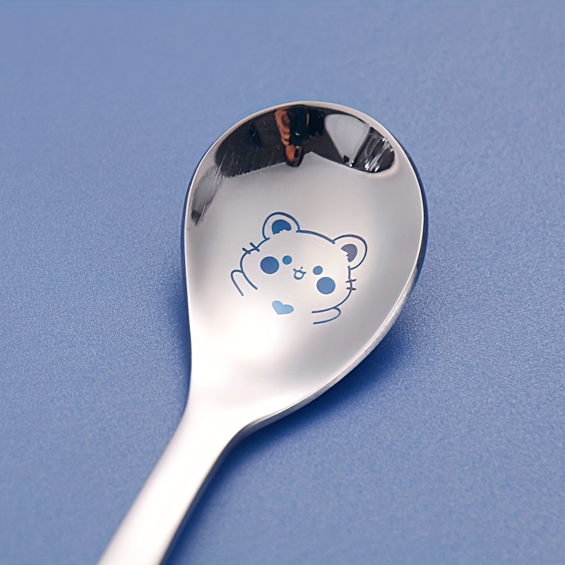 personalized customization 2pcs box portable cutlery set with   reusable stainless steel   set cute cartoon cutlery with cutlery box suitable for travel outdoor camping gift       frogs deer Product details 7