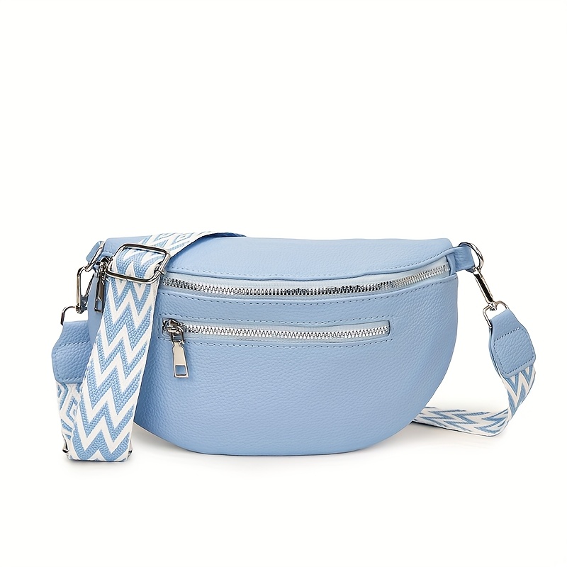 Image of Women's Chest Bag Waist Pack Fashion Colorful Sports Style Body Bag Contrast Adjustable Wide Strap Shoulder Bag Suitable For Women' Sports Running Use