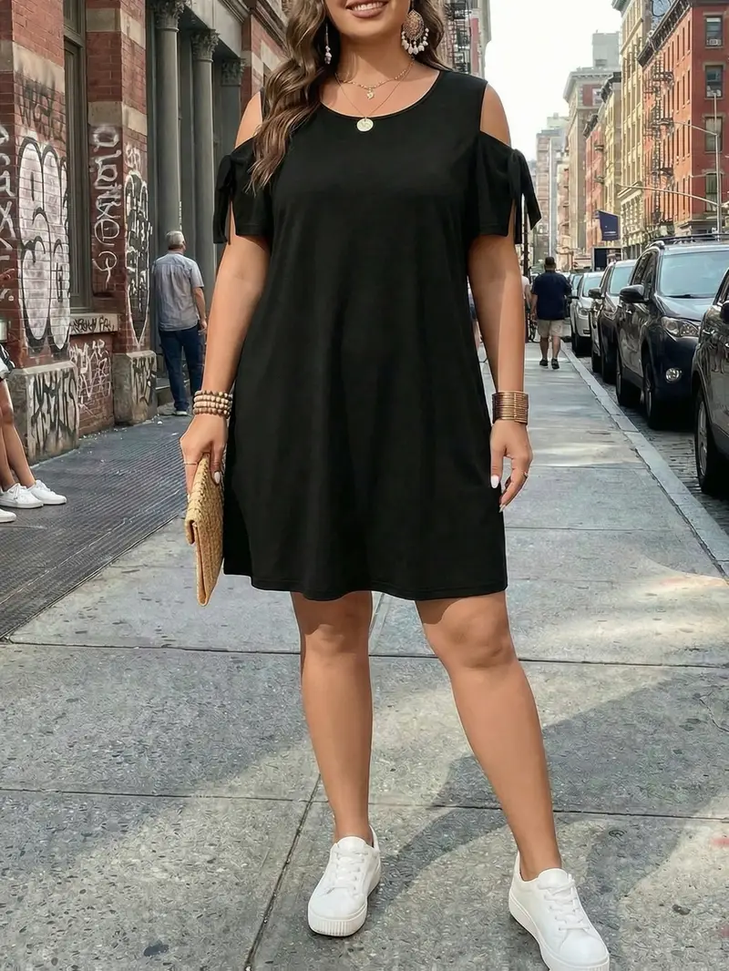 plus size off the shoulder shirt dress Cold & Off The Shoulder Dresses | Plus Size