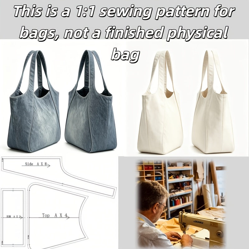 TEMU A Simple And Exquisite . A Pattern For Making, Not A Finished Bag. Suitable For Your Own Unique Charm Bag Using Your Fabric: 1:1 Scale Diy Bag.