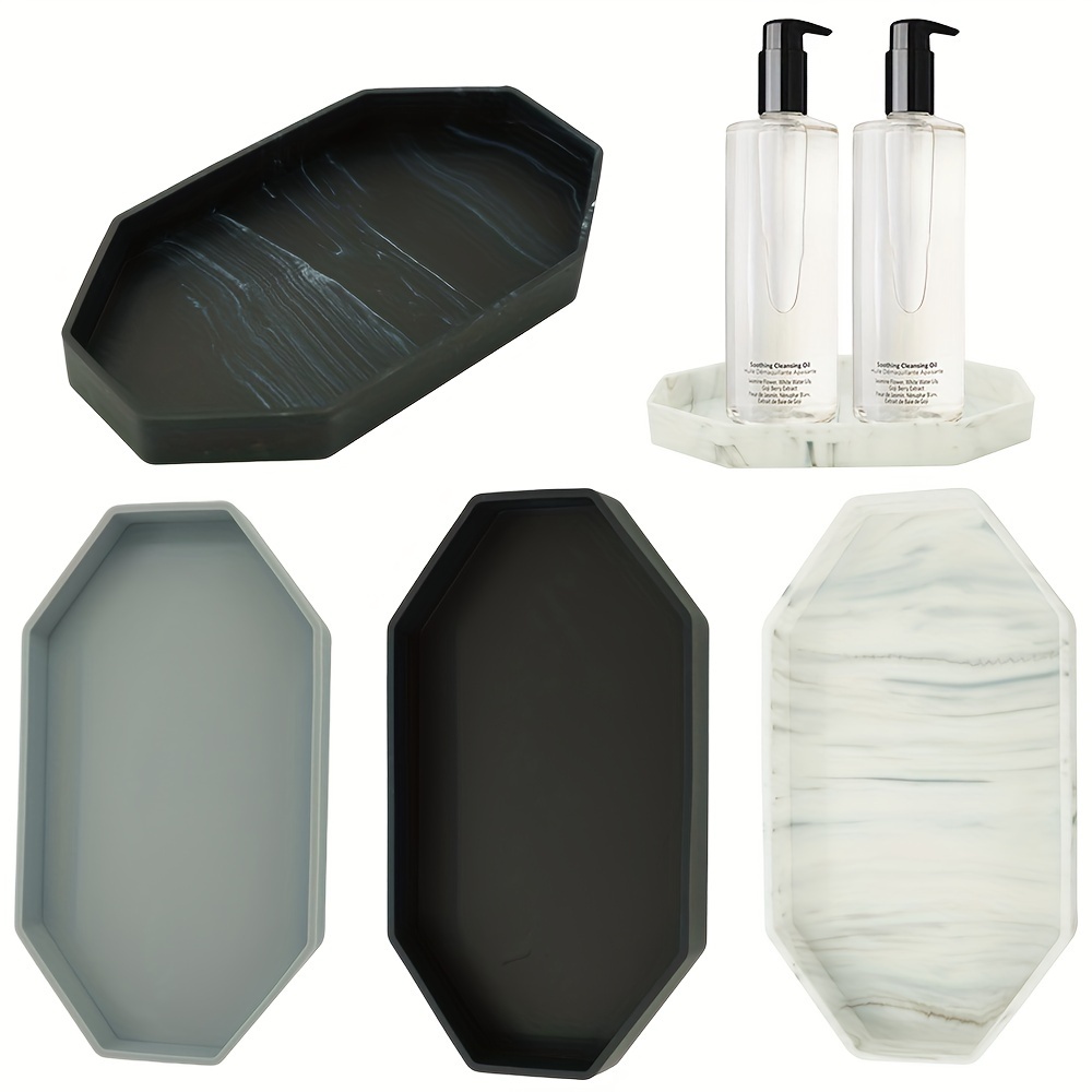 

Elegant Silicone Vanity Tray - Multifunctional Organizer For Bathroom , Jewelry & Decor,