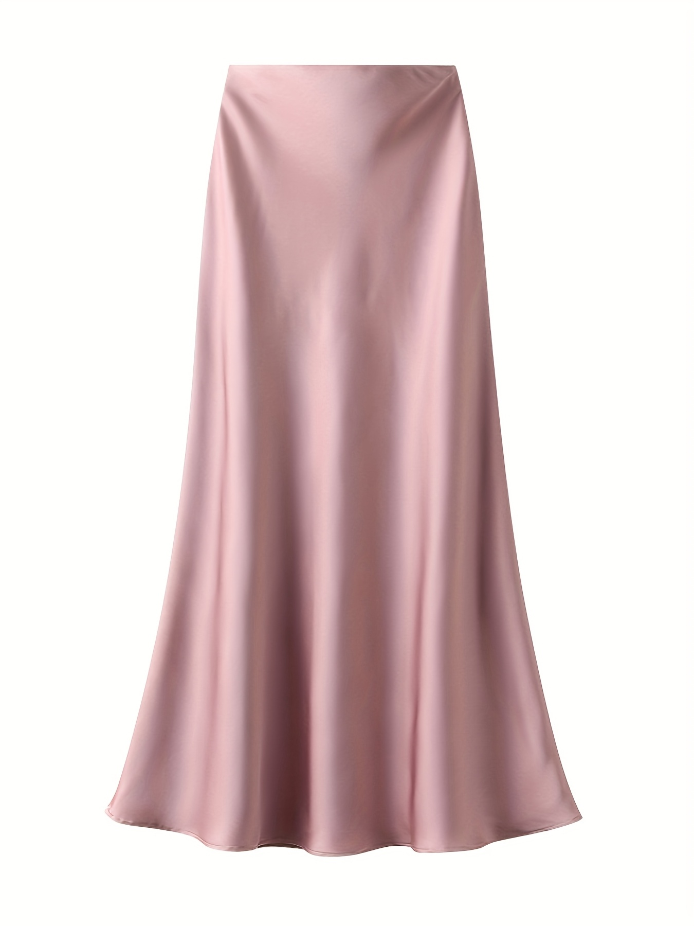 women's satin mermaid skirt long a line midi skirt fish tail