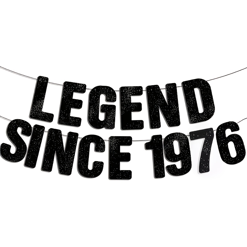 Image of Legend Glitter Banner (1set/black & ) Happy 50th Birthday Decorations 50 Year Old Anniversary Party Decor Funny 50th Decor Bday Sign Gifts
