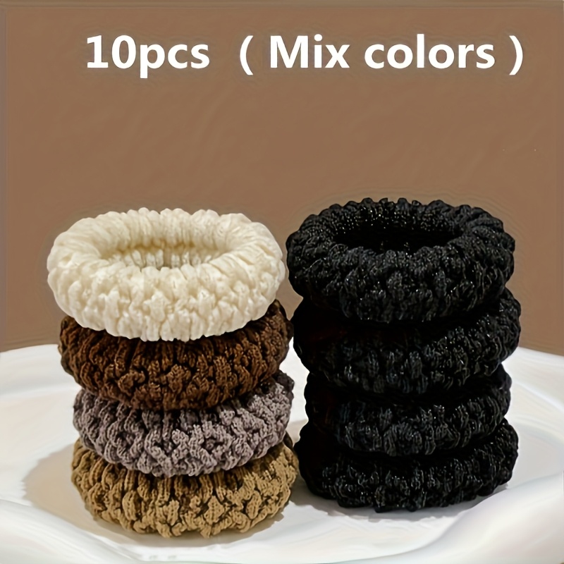 5 10pcs random color women high elastic thick headband set beautiful sweet solid color hair band soft and non tightening hairstyle tool suitable for adults multiple colors   size 4 cm 4 cm