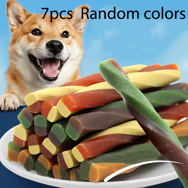 TEMU 7pcs Teeth Cleansing Bone Dog Tooth Stick Pet Toy | For All Varieties And Sizes, Teeth Health Chewing Toy Stress (non-toxic Safety Materials,