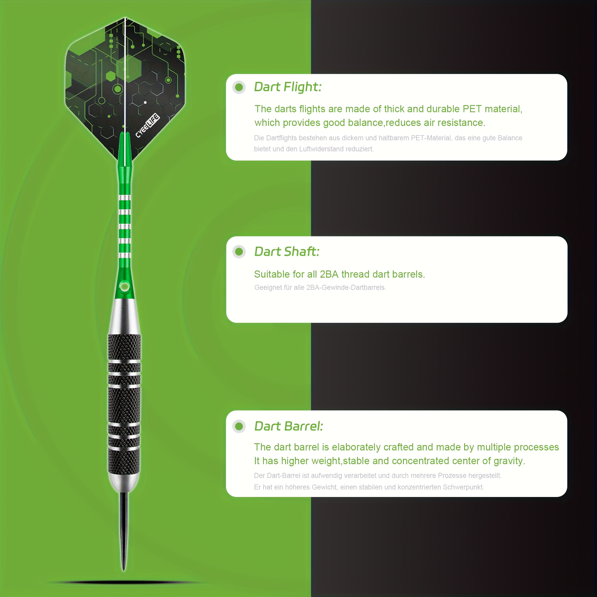 26g Roestvrijstalen Hardtip Darts Professionele Stalen Naald Darts