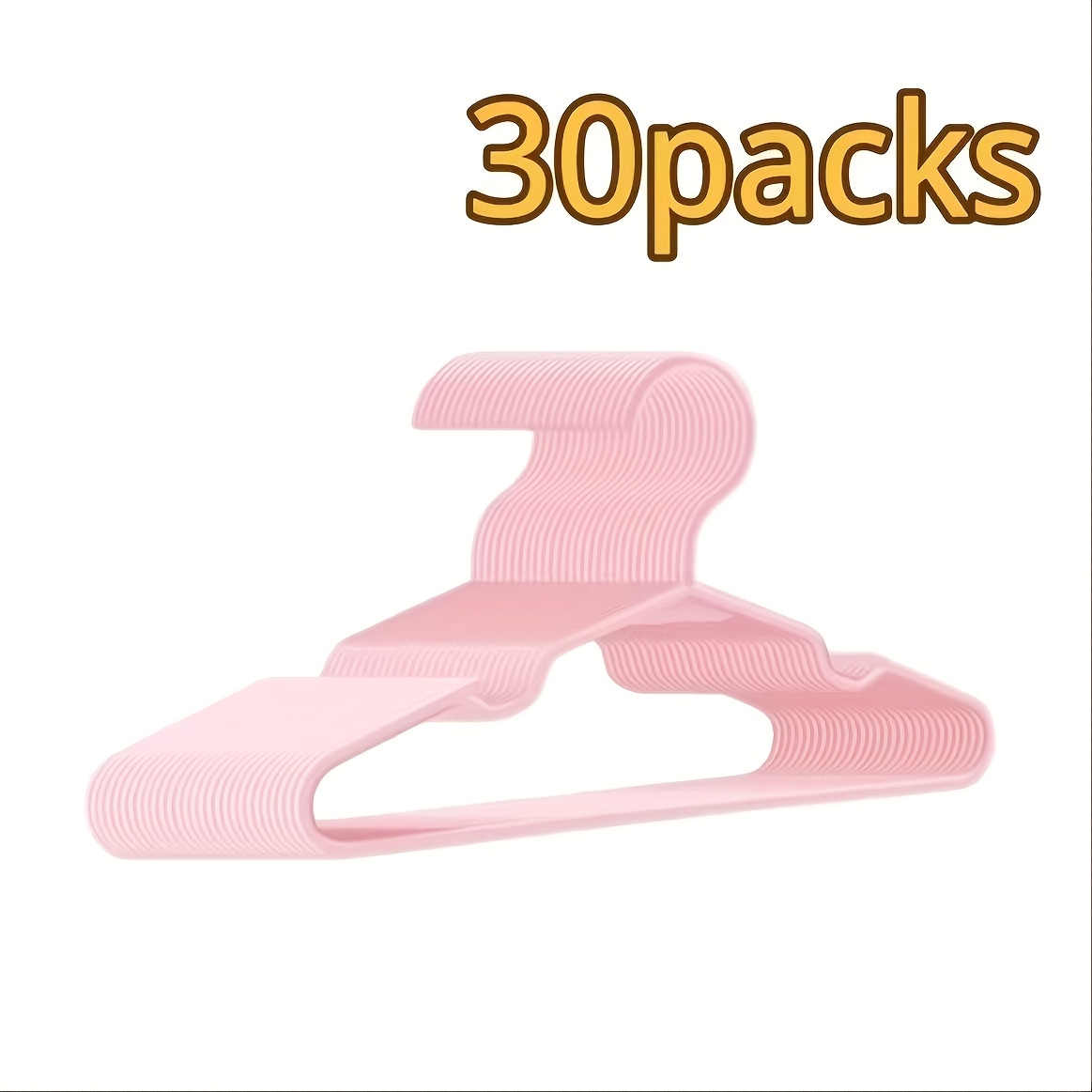 TEMU Ensemble de 30 cintres multifonctionnels en plastique, cintres de rangement pour vêtements d'enfants et de bébés pour armoire à domicile