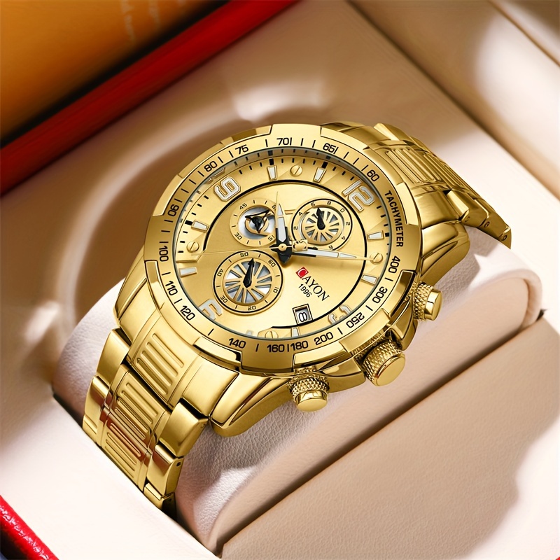 

Waterproof Watch Top Brand Luxury Watch Fashionbusiness Sports Quartz Chronograph Wristwatches Hollowed Outchronograph Watch