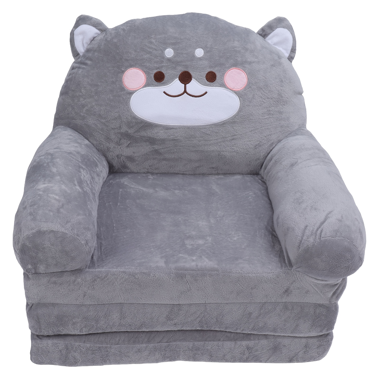 TEMU Kids Sofa, Foldable Soft Sofa, Cute Animal-shaped Sofa, For Day, Christmas, New Year's Day, And Birthdays, Suitable For Children Aged 1-5 Years