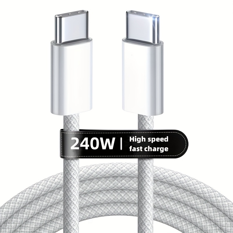 Image of [tzlrxl_240w Super Fast Charging Data Cable] Type C To Type C Interface, Supports Pd, Data Transmission For , 15/16, / And Other Devices
