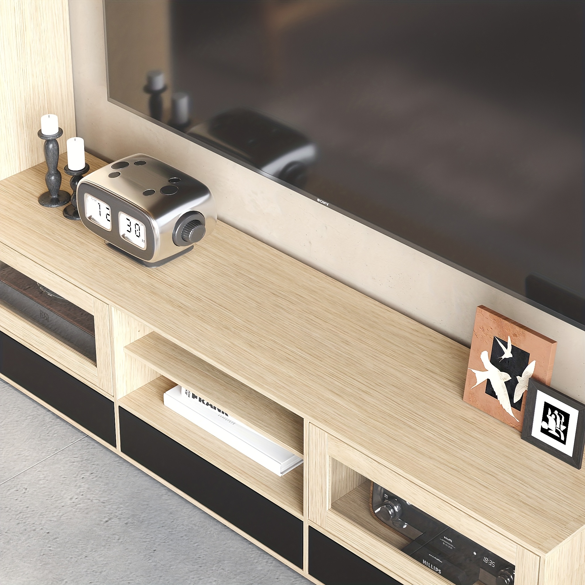 All-in-One Modern Media Wall Unit | TV Stand & Storage | FUFU&GAGA 7 All-in-One Modern Media Wall Unit Overview