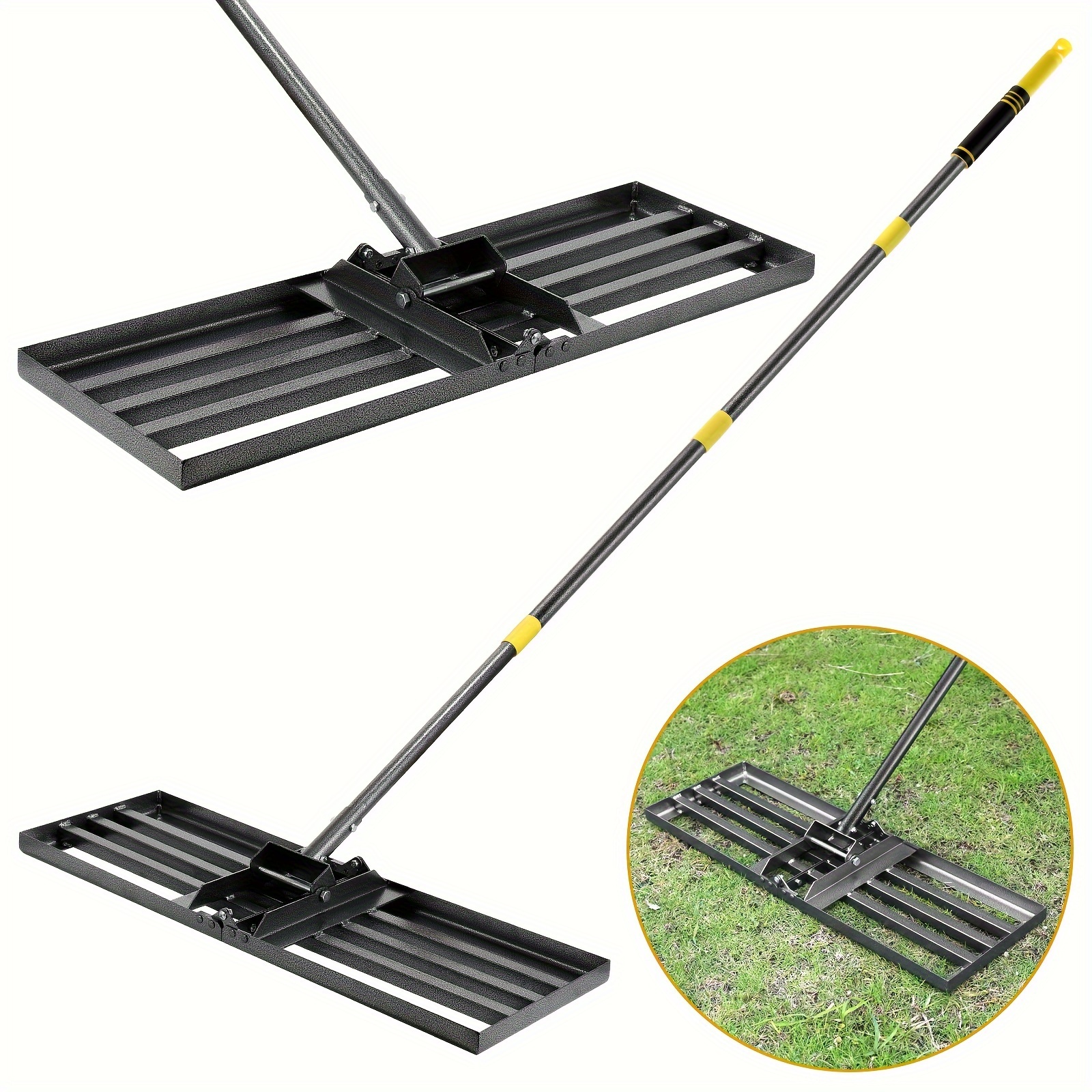 

Heavy- Stainless Steel Lawn Leveling Rake, 30x10 - For , , Golf Courses & Farms