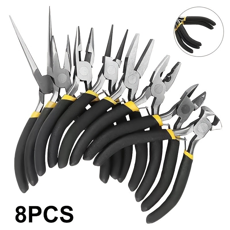 

8 Mini Jewelry Pliers, Round Curved Needle Tips, Diy Tool Kit Suitable For Jewelry Production And Repair, Top Cutting Pliers, Round Mouth Pliers, Jewelry Necklaces, Bracelets, Jewelry, Handmade Tools