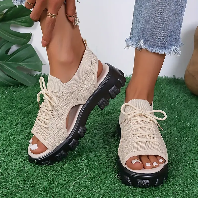 womens sports sandals womens summer breathable fish mouth fashion womens sandals details 6