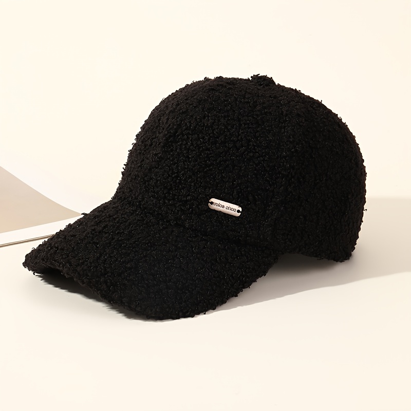TEMU Cappello Inverno Donna Casual Caldo da Baseball Versione Coreana Street Donna Peluche Facile di Ferro Facile Versatile Studente Cappello a