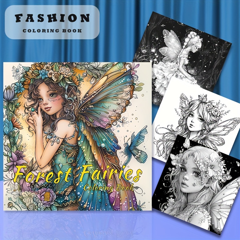 

1pc Forest Fairy Coloring Book, Upgraded Version With Thicker Paper, 22 Pages, Perfect Gift For Festivals And Birthday Parties