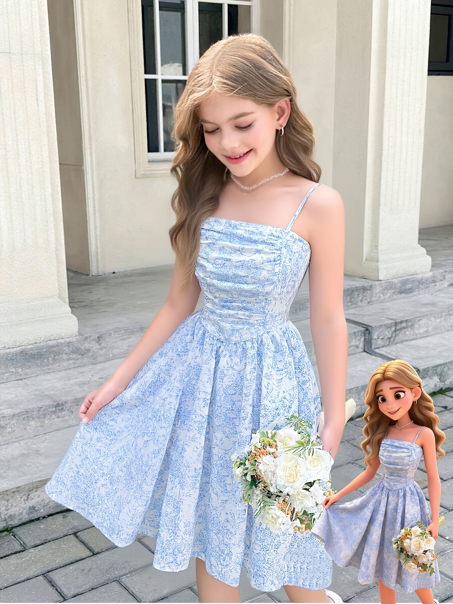 teen dresses casual Summer Loving Girls Gustavia Dress Pink Floral Floral / Y/4 main image 0