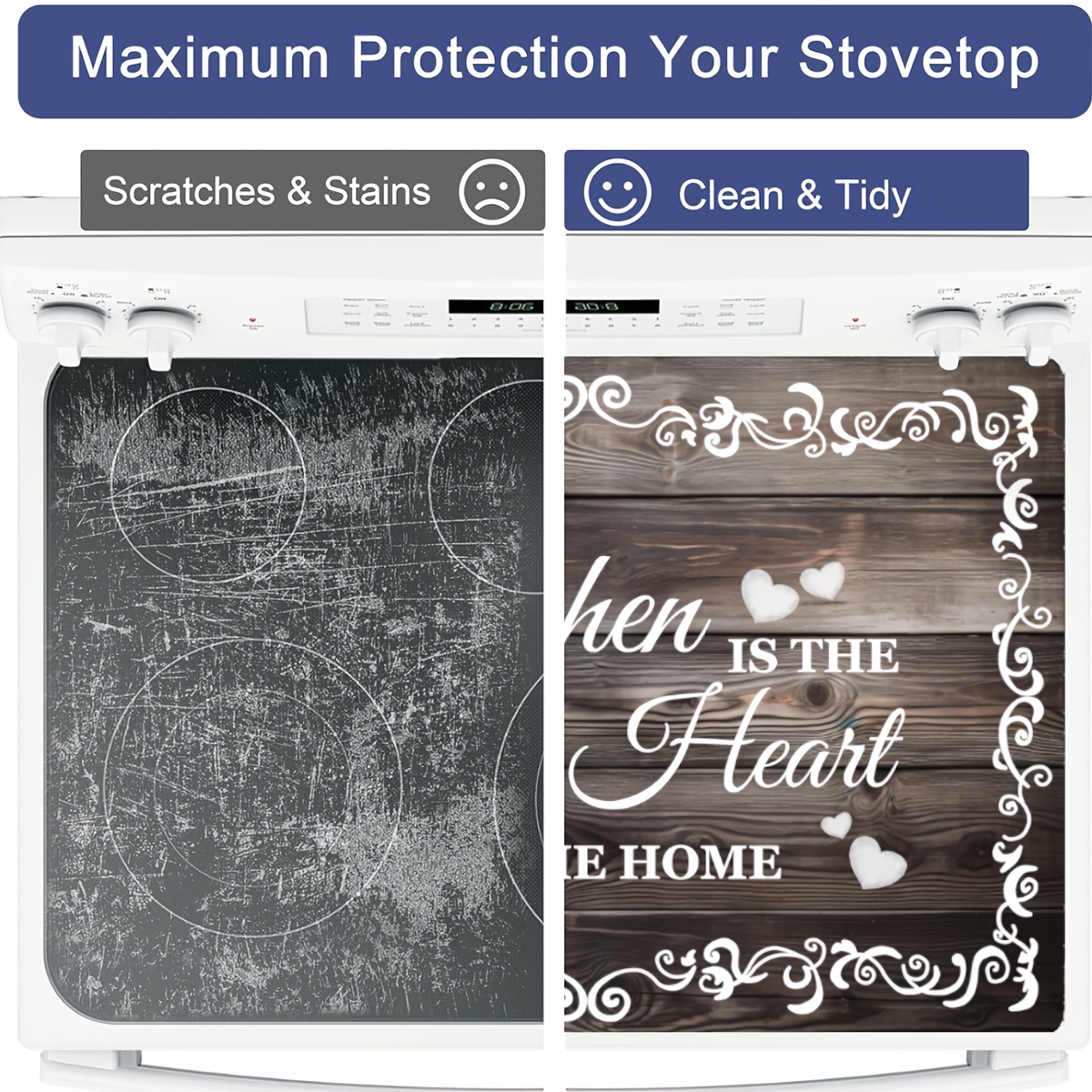 1pc the kitchen is   of the home   mud electric glass stove top cover 28 5x20 5 anti scratch rubber protective pad versatile kitchen mat for ceramic cooker coffee dish drying mat ideal for cooking dining refrigerator decor details 4