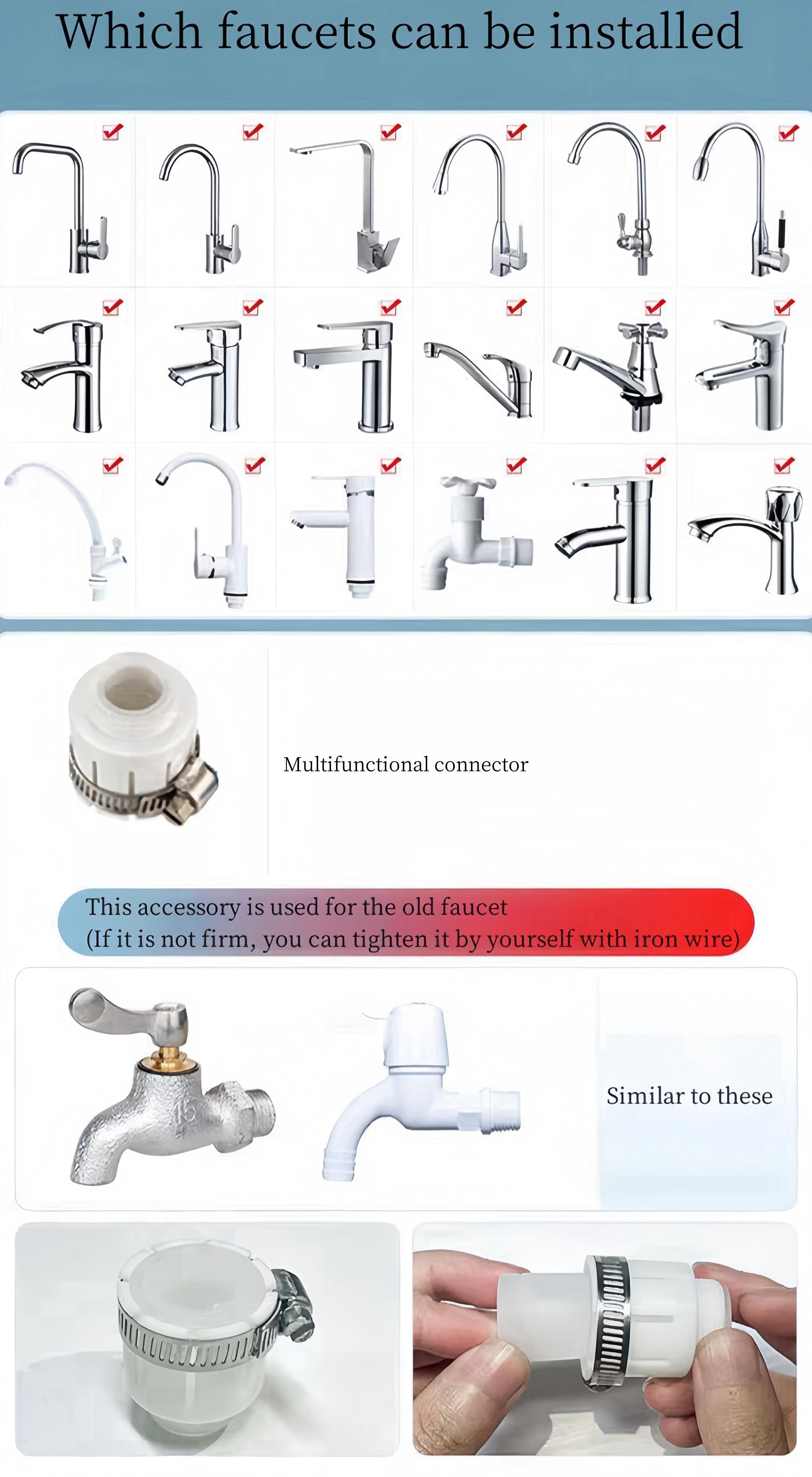 1 set water purifier faucet filter household ceramic composite filter details 7