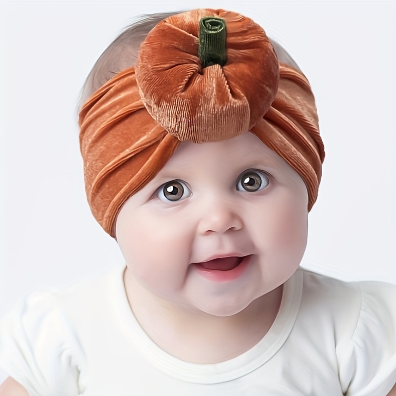 1pc Halloween Headband with Pumpkin Design, Easter Velvet Baby Hair 