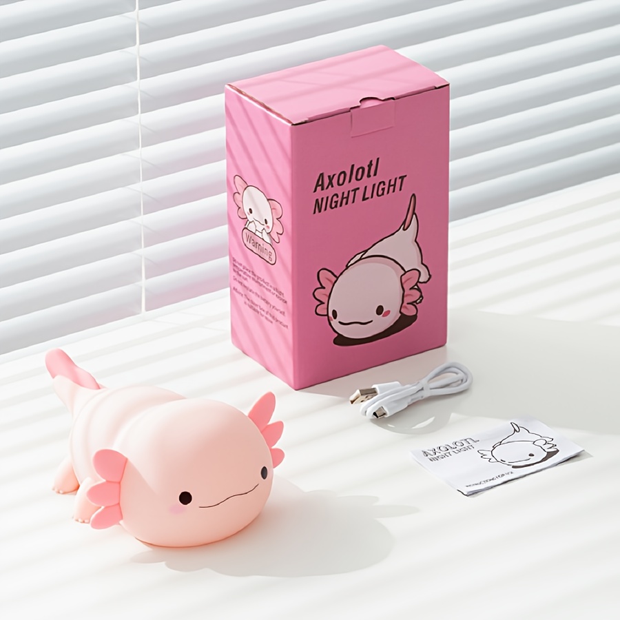 cute cartoon axolotl night   controlled with timer function and usb charging desk lamp bedroom living room dining room desk decoration led lights christmas and birthday gifts office lamp computer desk lamp gift ideas bedroom lighting whimsical lighting   design plastic construction rubber base room decor gifts Product details 9