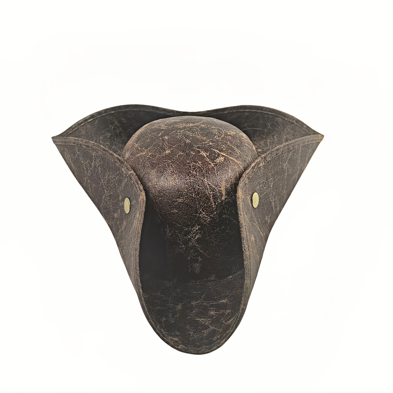 TEMU Unisex Pirate Hat With Snap Closure - Coffee-colored Pirate Suitable For Halloween, Christmas, Costume Parties & Themed Events - & Role Play, For Carnival Ball Props