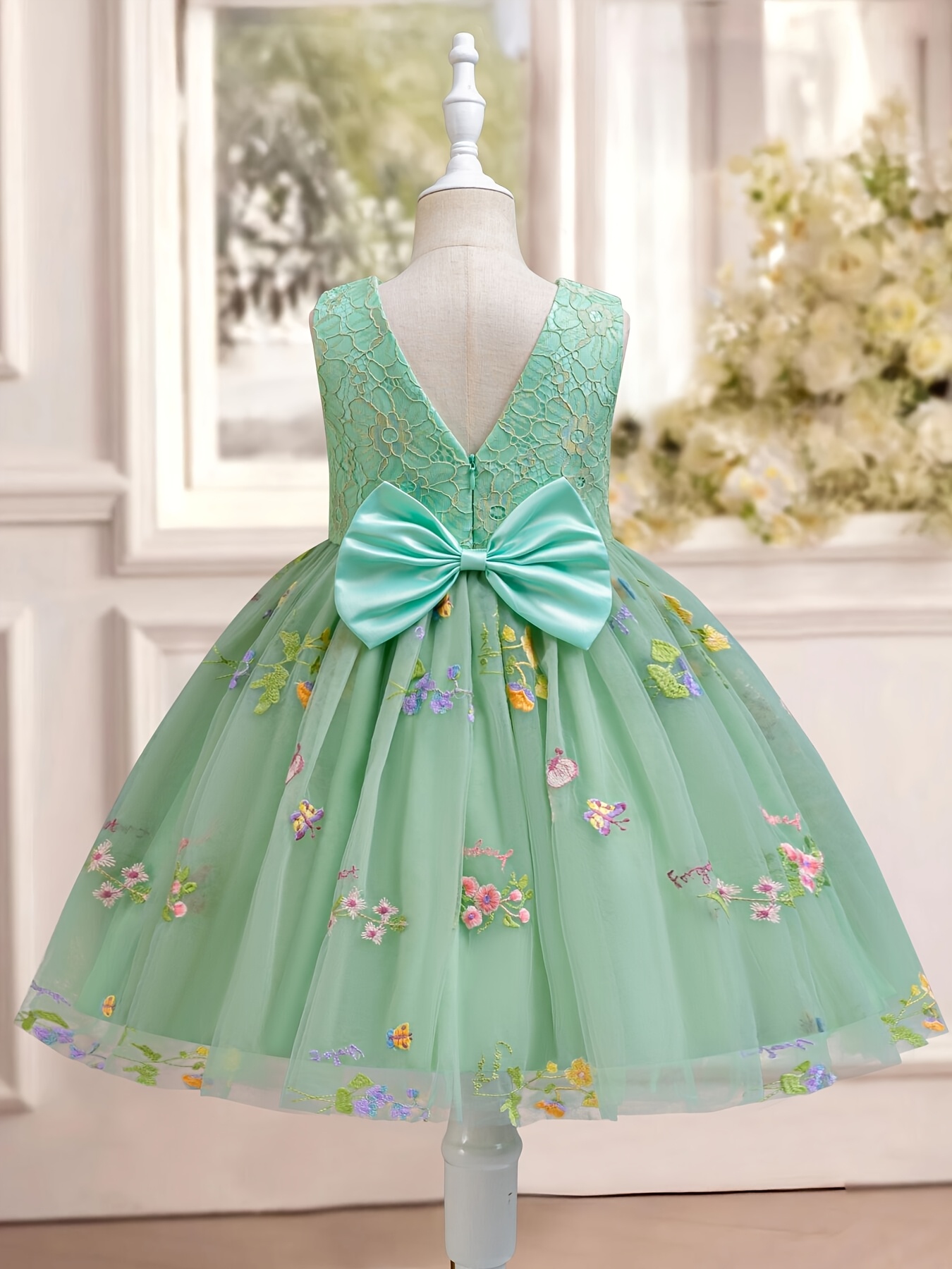 embroidered birthday dress Auraluz Birthday Dress..Pink with square collar and embroidered Happy Birthday 12M