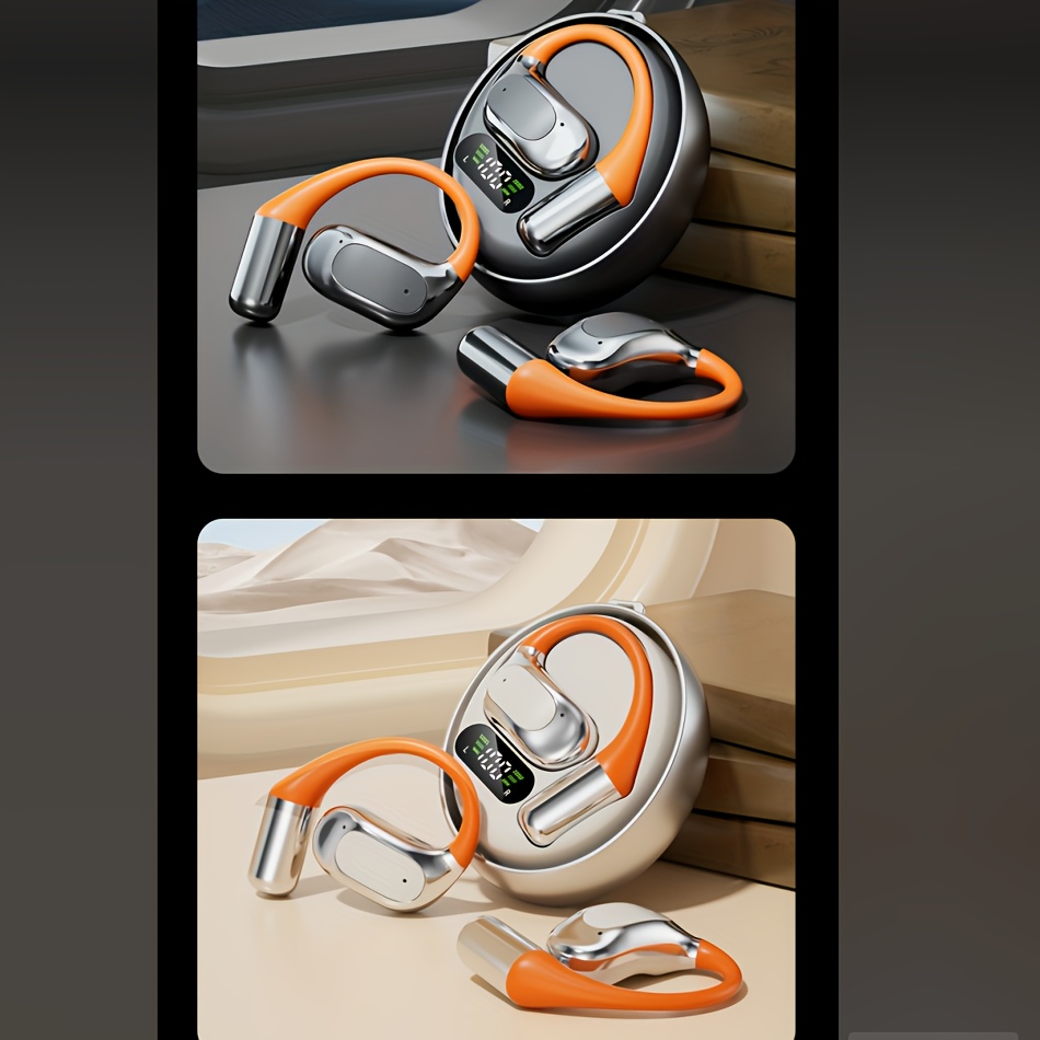 2025 new rotating wireless headphones with power display type c charging port touch operation high fidelity hd   compatible with all smartphones suitable for meetings sports   gaming etc sports earbuds noise canceling earbuds details 9