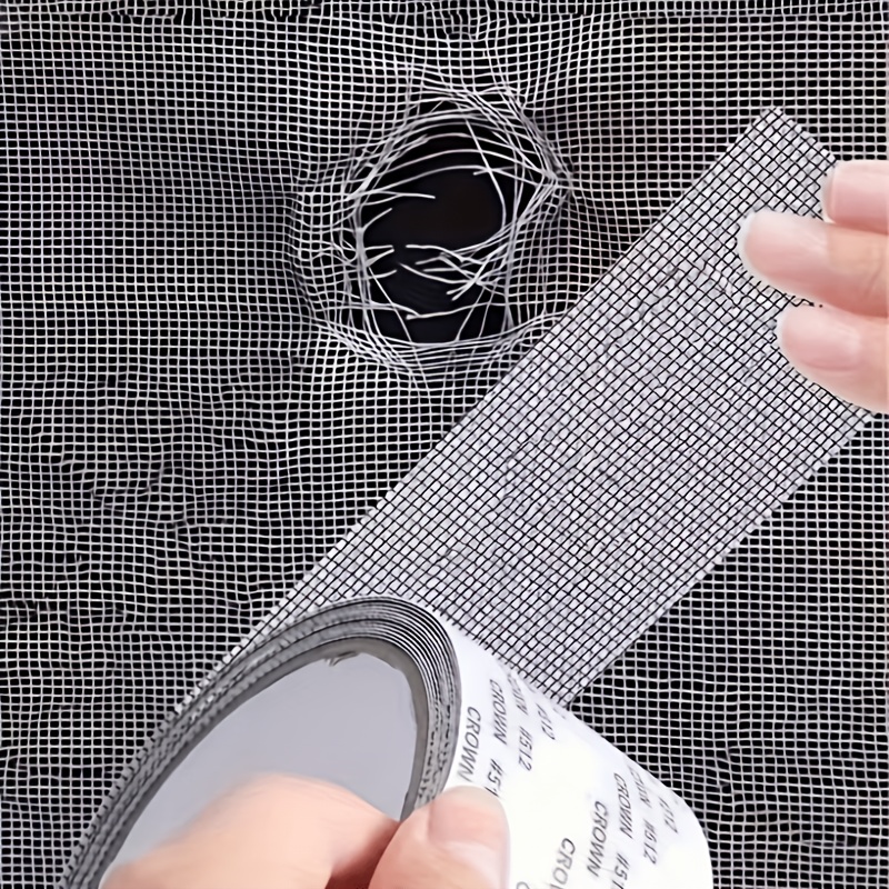 one roll window   tape self   mesh patch set fiberglass covering for doors and windows repair holes and tears mosquito repellent home and office use length 2 5m 98 4in