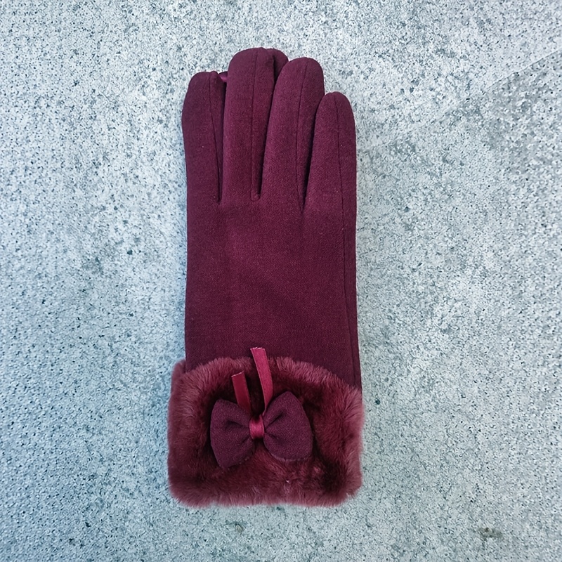 TEMU Autumn And Winter Women's Outdoor Warm Gloves With Touchscreen , Suitable For Casual , Shopping, And Driving