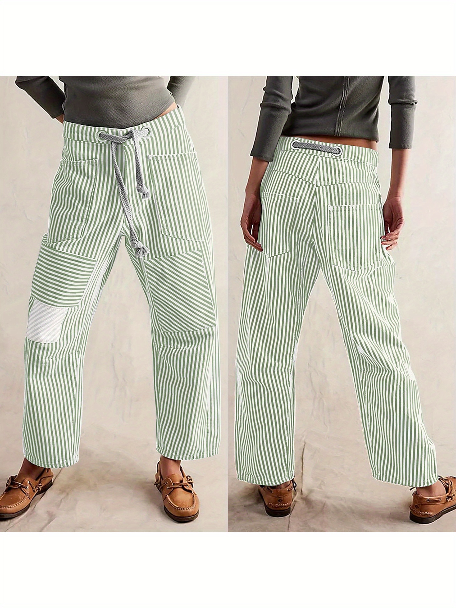 y2k striped pants sold on Temu United States