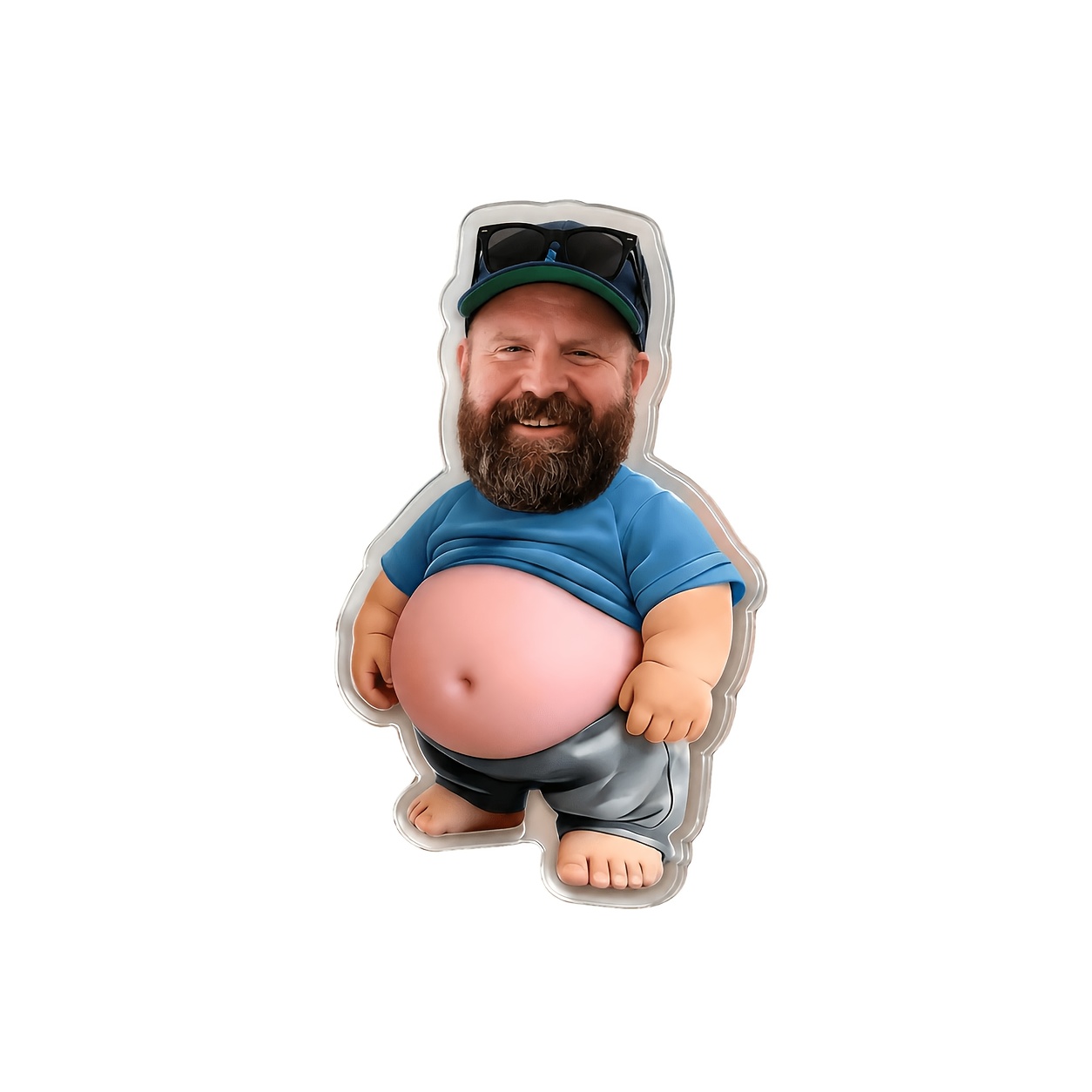 TEMU Customizable Face Fridge Magnets With Pinchable Belly, Fun Refrigerator Decor, Suitable For Gifting To Relatives, , Or For Pranks