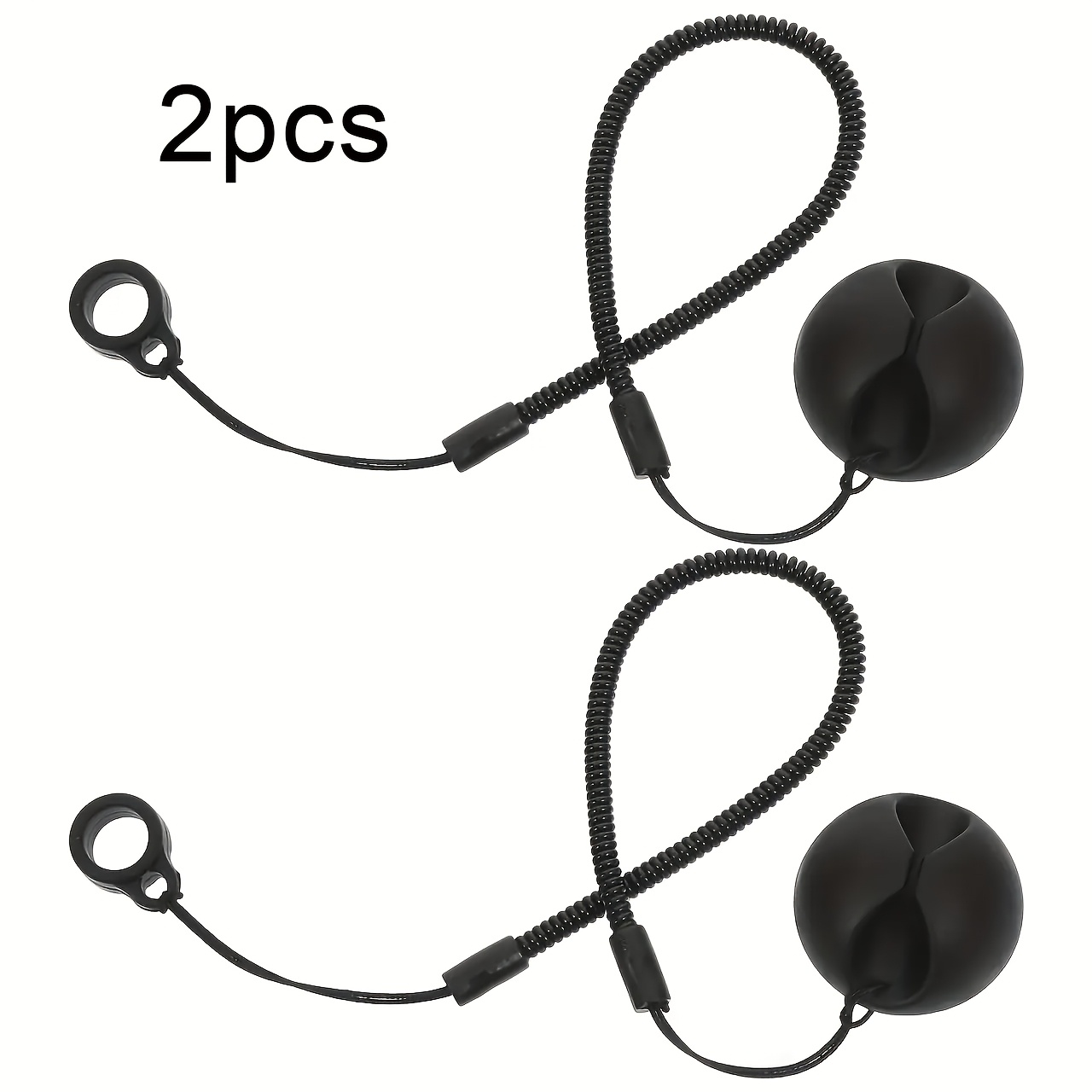 TEMU 2pcs Silicone Anti-loss Spring Lanyard With Silicone Base, Retractable Safety Cord For Tablet Stylus, Universal For Ballpoint Pens And Stylus, 2