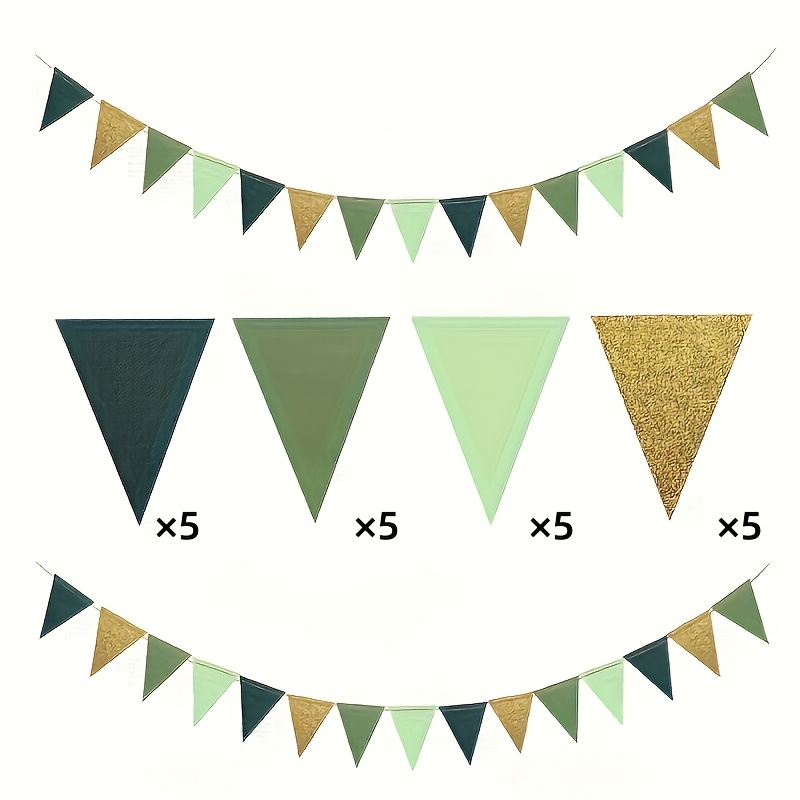 TEMU 20 pancartas triangulares con borlas doradas y , regalo para graduación, , , boda, despedida de soltera, decoración de aula, Navidad y Halloween