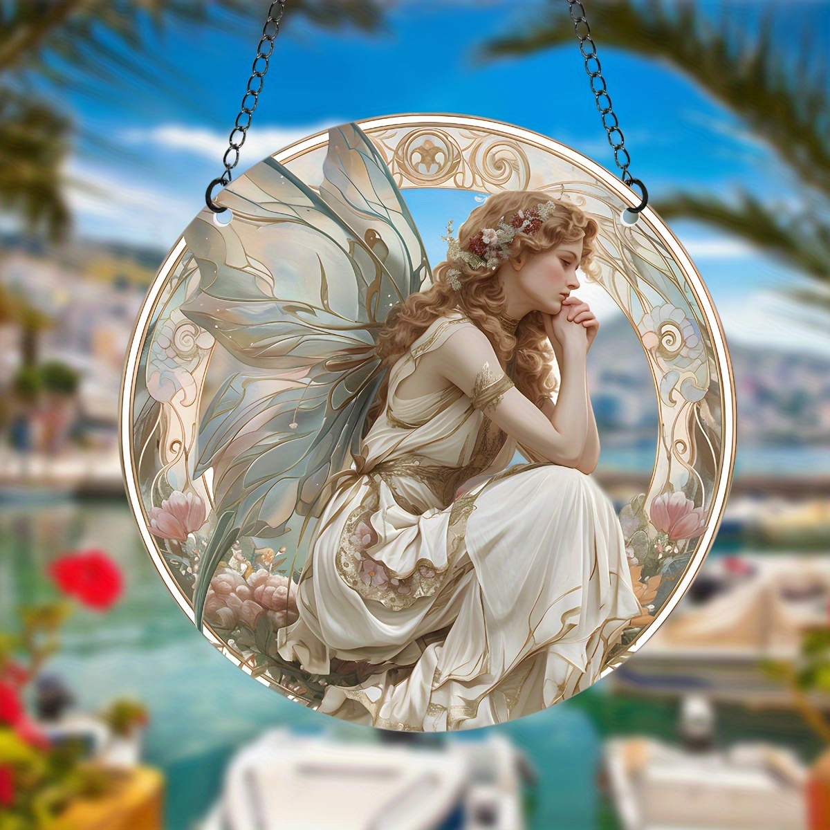 豪華吊るし雛、全長125cm、7連、台付