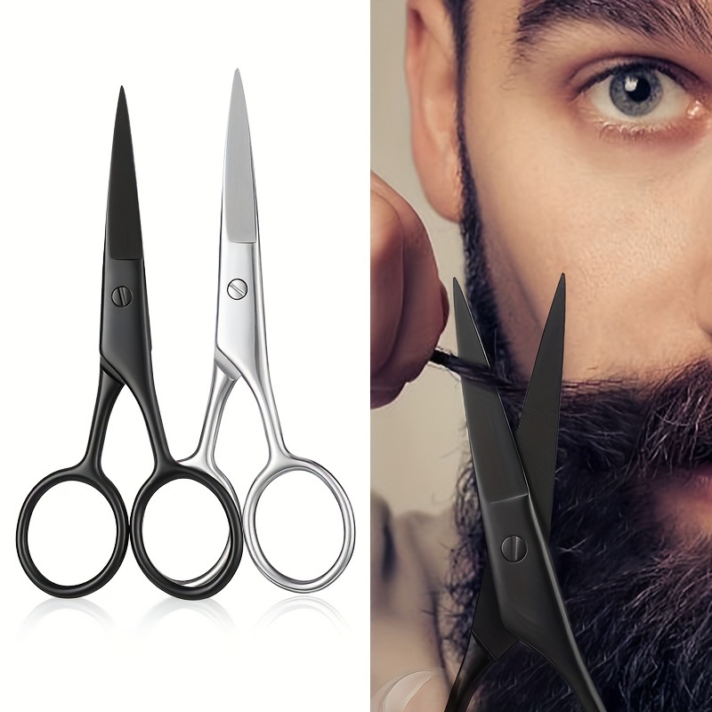 

Precision Stainless Steel Straight Tip Scissors For Facial Hair Removal, Ear, Nose, And Eyebrow Trimming - Grooming Essential